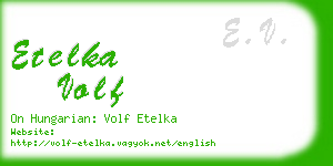etelka volf business card